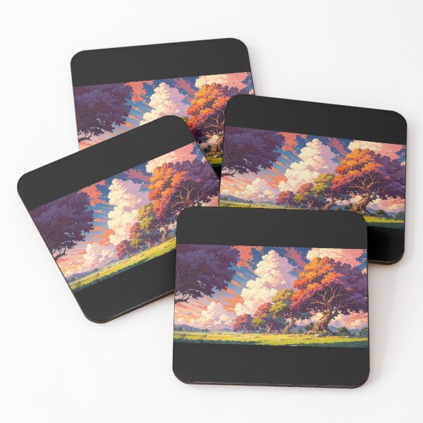 Item preview, Mountain landscape in anime style. designed and sold by ArtCraftLab.