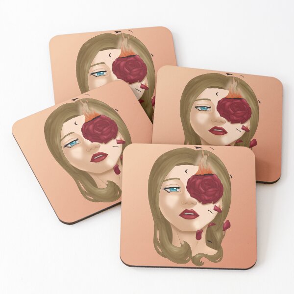 Item preview, Woman with a rose in flames designed and sold by AssortedDrawings.