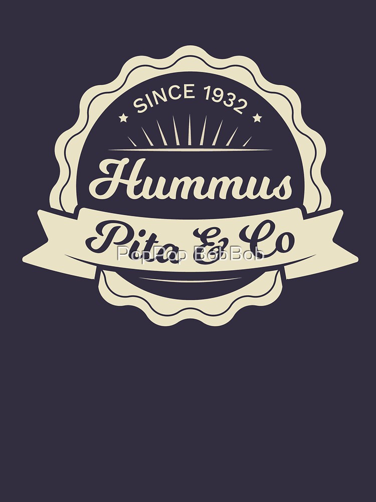 "Hummus Pita Co Logo Vintage Vegan Food Logo" Tshirt by RaveRebel Redbubble