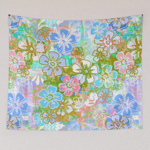 Item preview, Summer Floral Hibiscus Seamless Repeat designed and sold by Sharon Schwalbe.
