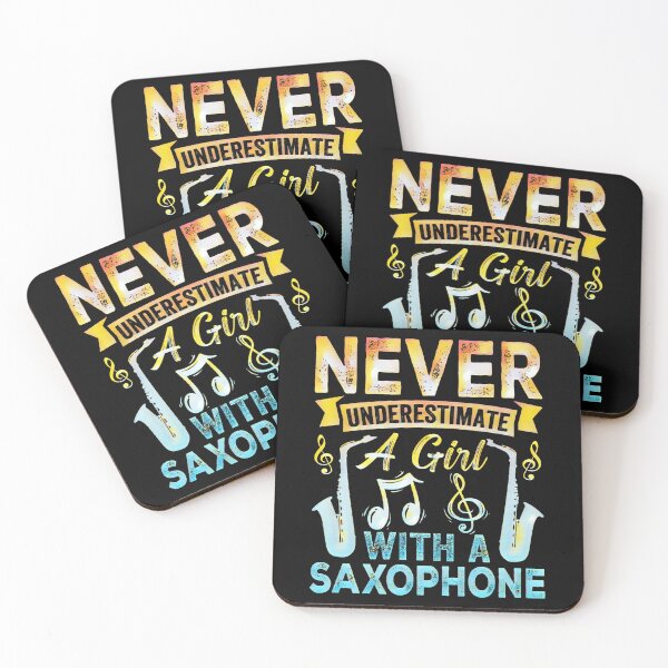 Item preview, Never Underestimate a Girl with a Saxophone V2 – Funny Musician Gift designed and sold by creativerooney.