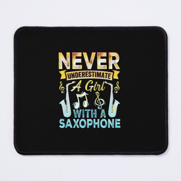 Item preview, Never Underestimate a Girl with a Saxophone V2 – Funny Musician Gift designed and sold by creativerooney.
