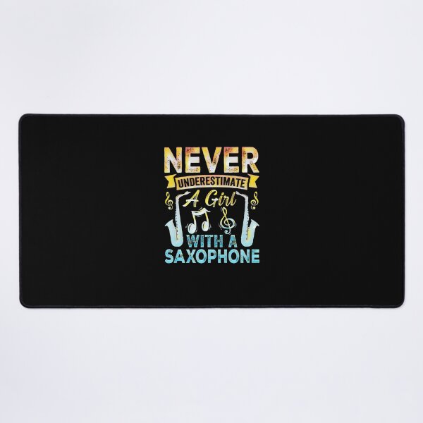 Item preview, Never Underestimate a Girl with a Saxophone V2 – Funny Musician Gift designed and sold by creativerooney.
