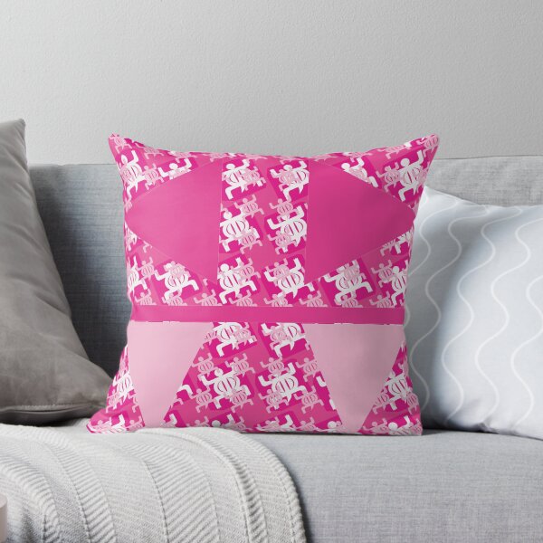 Adinkra_denkyem_pink Throw Pillow