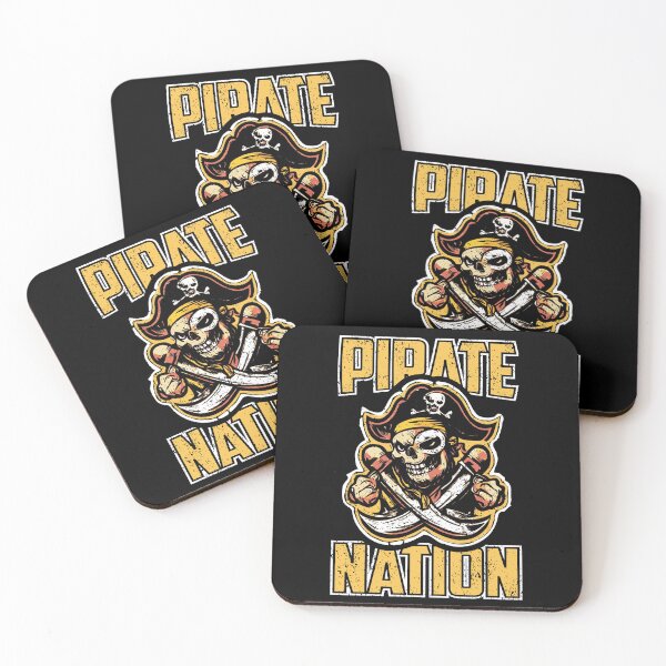 Item preview, Pirate Nation Pirates Mascot Vintage School Sports Team designed and sold by pixeljamz.