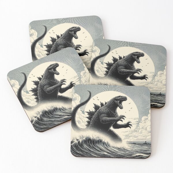 Item preview, Kaiju King of Monsters Waves designed and sold by Retr0Tshirts.