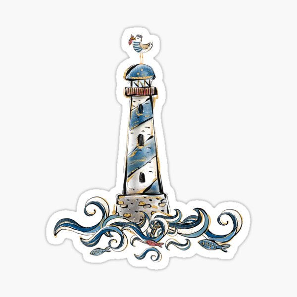 Item preview, Sea Lighthouse in Blue designed and sold by KaramfilaS.