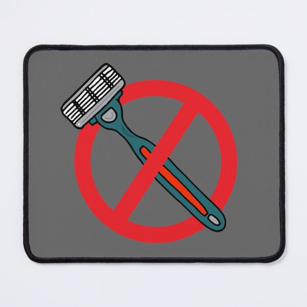 Item preview, No Shaver Razors Allowed Funny Barber Sign designed and sold by HotHibiscus.