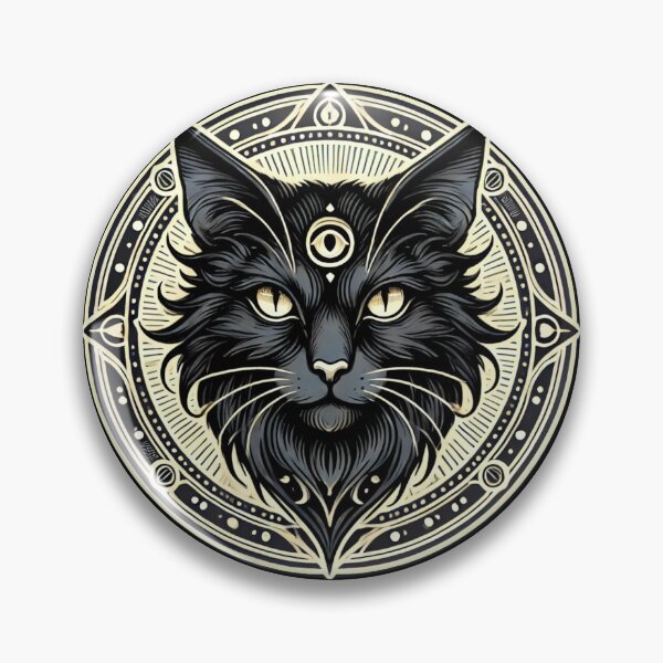 Item preview, Celestial Black Cat Art - Sacred Mystical Feline Design designed and sold by SickVibes.