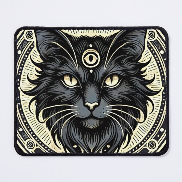 Item preview, Celestial Black Cat Art - Sacred Mystical Feline Design designed and sold by SickVibes.