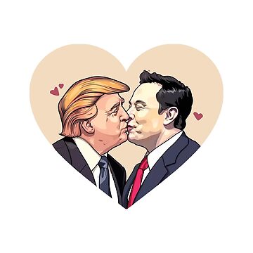 Vorschaubild zum Design Lustig Donald Trump Elon Musk Küssen Valentinstag Liebe von willquinnartist