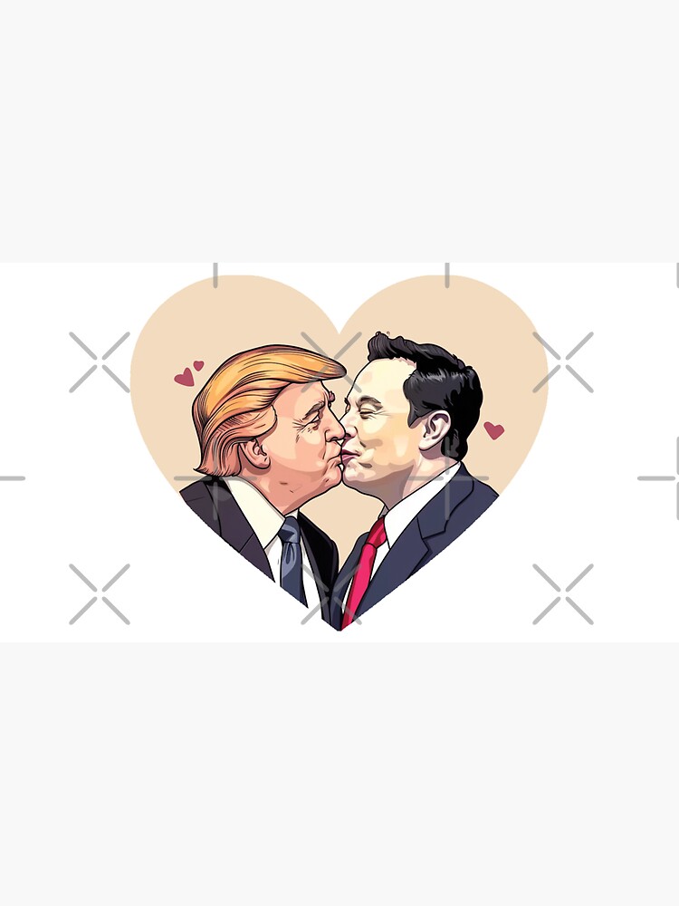 Thumbnail 7 von 7, Cap, Lustig Donald Trump Elon Musk Küssen Valentinstag Liebe designt und verkauft von willquinnartist.