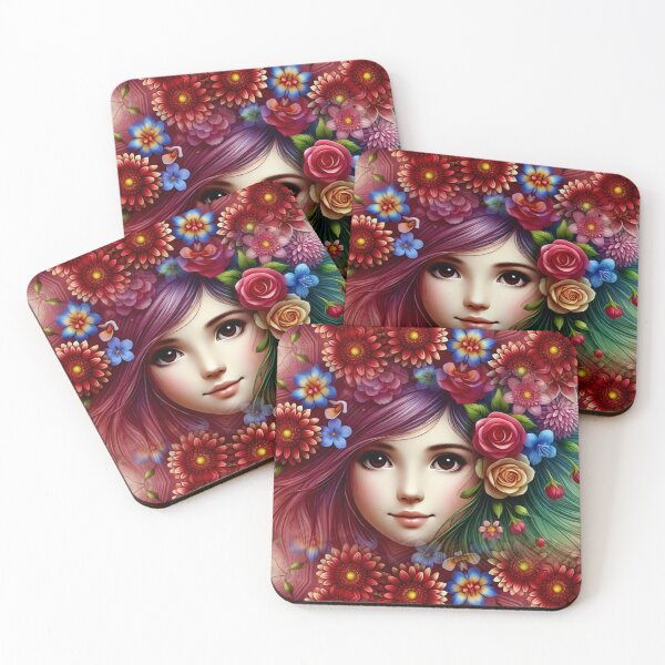 Item preview, Beautiful lady surrounded by beautiful flowers  designed and sold by roshana3.