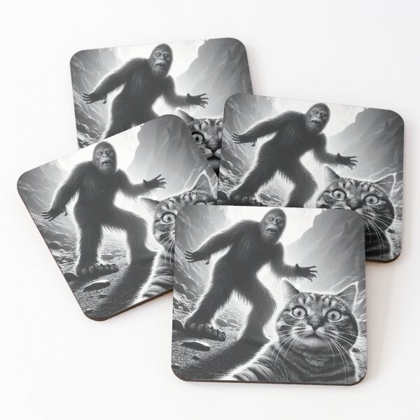 Item preview, Bigfoot Photo Bombs Cat designed and sold by MayRahTee.