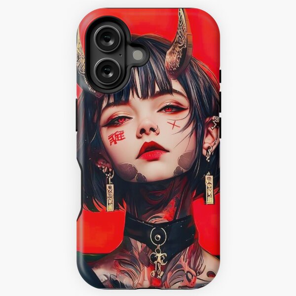 Item preview, Cyberpunk japanese demon waifu designed and sold by KOB-DESIGN ⭐⭐⭐⭐⭐.