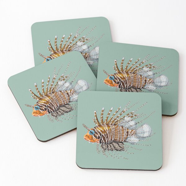 Item preview, Realistic Hand-Drawn Lionfish Illustration – Marine Life Art designed and sold by Phat Dog Designs .
