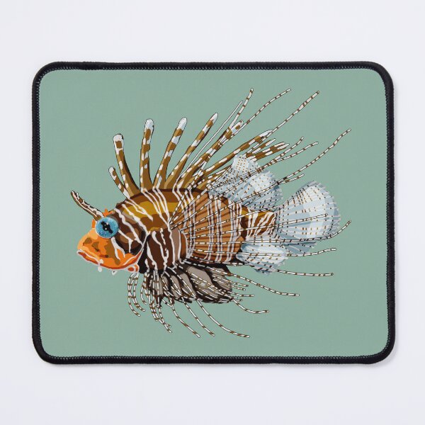 Item preview, Realistic Hand-Drawn Lionfish Illustration – Marine Life Art designed and sold by Phat Dog Designs .