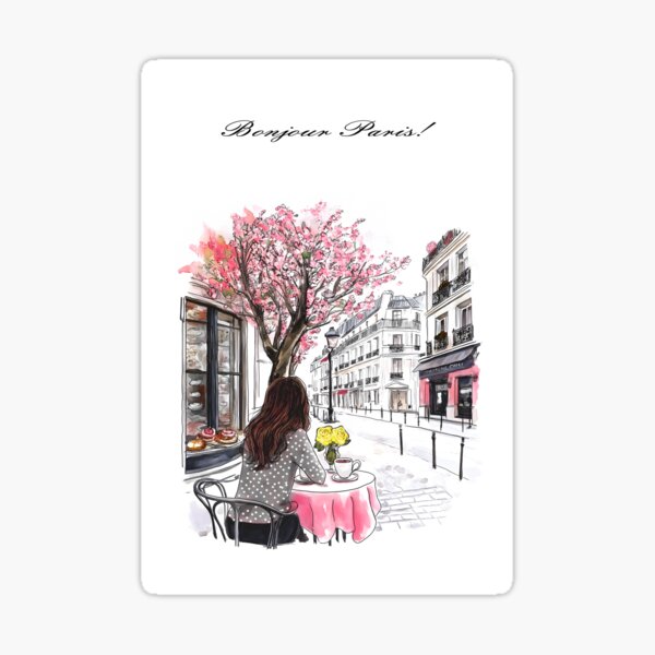 Vista previa del artículo con la obra «Chica en París», diseñado y vendido por Ramona-Gliga.