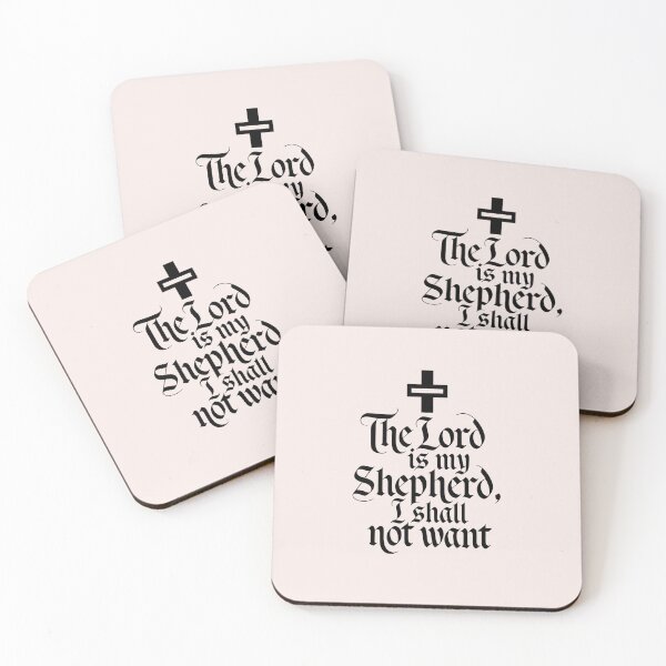 Item preview, The Lord is My Shepherd, I Shall Not Want Psalm 23:1 Calligraphy Bible Verse Christian Faith Art designed and sold by  KnitLuv.