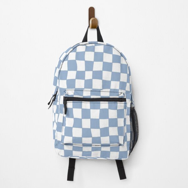 Vista previa del artículo con la obra «Estampado de cuadros ondulados en azul y blanco», diseñado y vendido por Spike The Punch Design Co..