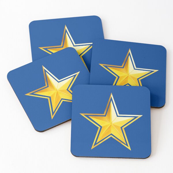 Item preview, Double Gold Star Geometric Pattern | Shiny Metallic Design designed and sold by Phat Dog Designs .
