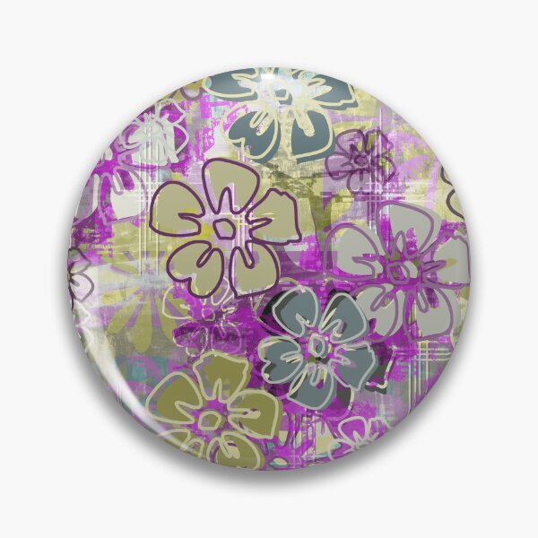Item preview, Purple Hawaiian Barkcloth Hibiscus Floral  designed and sold by Sharon Schwalbe.