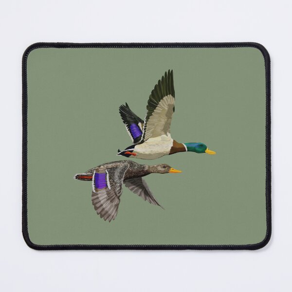 Item preview, Pair of Mallard Ducks in Flight - Nature Wildlife Art designed and sold by Phat Dog Designs .