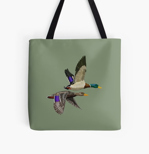 Item preview, Pair of Mallard Ducks in Flight - Nature Wildlife Art designed and sold by Phat Dog Designs .