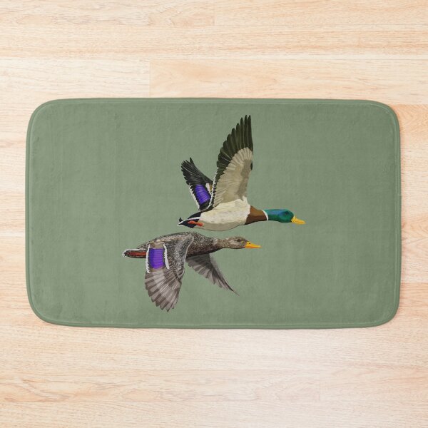 Item preview, Pair of Mallard Ducks in Flight - Nature Wildlife Art designed and sold by Phat Dog Designs .