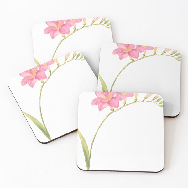 Item preview, Cute Watercolor Branch With Freesia Flowers designed and sold by kosnatvi.