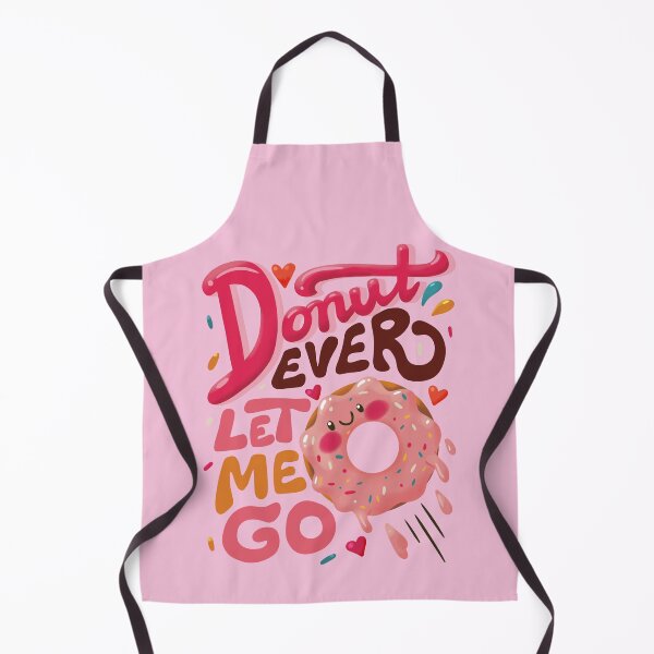 Artikelvorschau, Donut, lass mich jemals gehen - lustiges Handlettering zur Liebesfeier entworfen und verkauft von Patrick Gervacio.