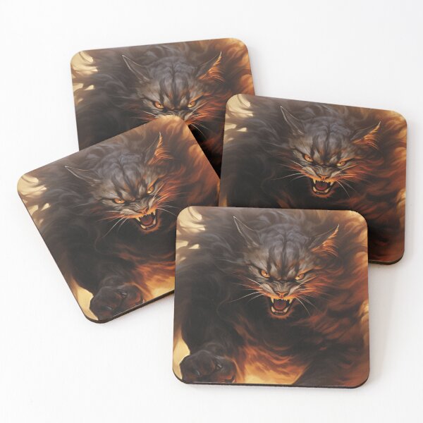Item preview, Infernal Feline Fury Jigsaw Puzzle designed and sold by GGtiger.