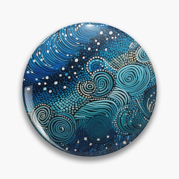 Item preview, Aboriginal Inspired Dot Art - Ocean Fury designed and sold by GrinGalore.