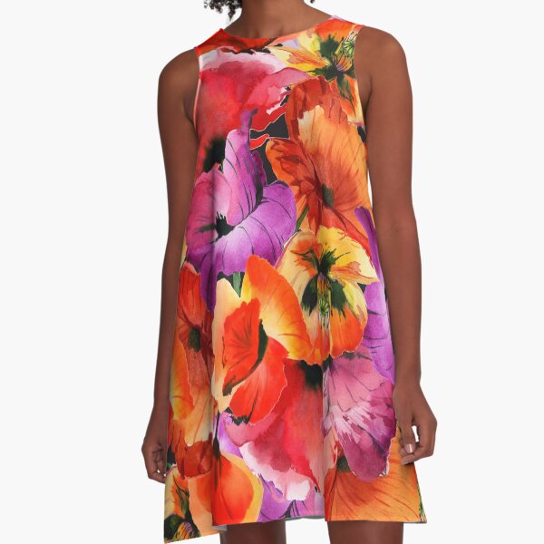 Poppies for Fun A-Line Dress