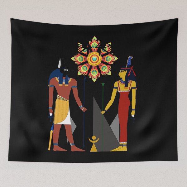 Item preview, Kemet Egyptian Mythological Modern Art T Shirt Anubis Maat(2) designed and sold by Rahimseven.