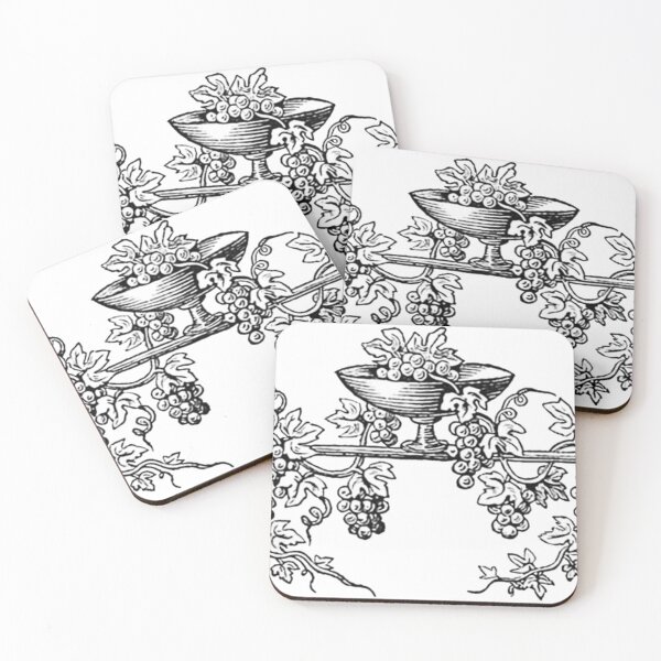 Item preview, Wine Cup with Vine and Grapes Illustration designed and sold by HawthorneFlame.