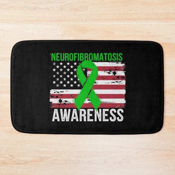 Item preview, Neurofibromatosis Awareness – USA Flag & Green Ribbon designed and sold by tmerchtrends.