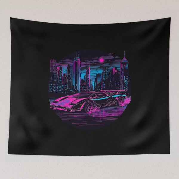 Item preview, Lambo retrowave designed and sold by t0une.