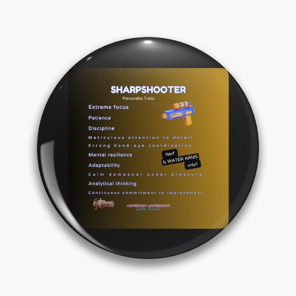 Item preview, Sharpshooter Personality Traits Radiant Brown designed and sold by HOMEBODYHOMEROO.