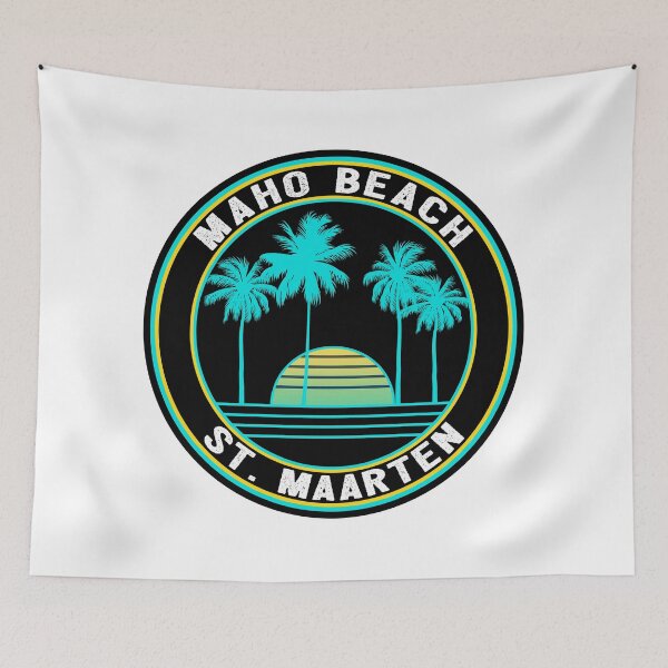 Item preview, Maho Beach Saint Maarten Caribbean Souvenir Tropical Palms designed and sold by DESTINATIONS DECAL.