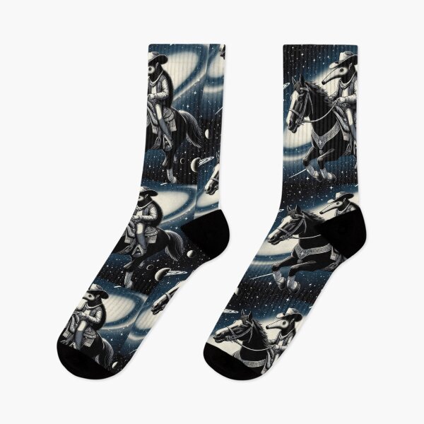 Item preview, Cowboy anteater rides his horse through space. designed and sold by Dogandesighn.