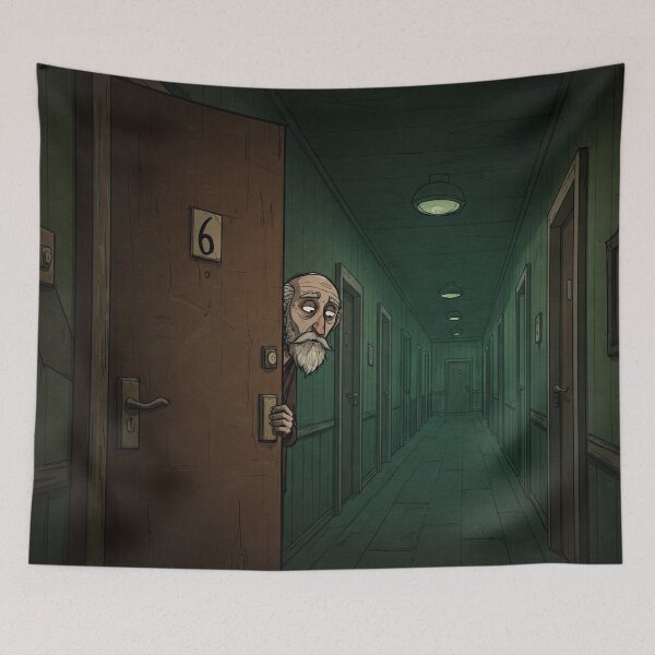 Item preview, The Man Behind the Door designed and sold by shypixels.
