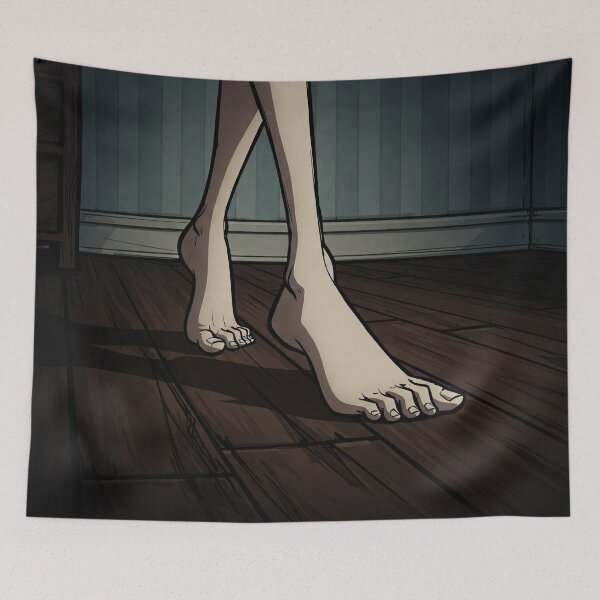 Item preview, Uncanny Footsteps – Eerie and Disturbing Horror Art designed and sold by shypixels.