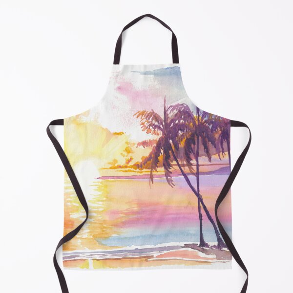 Item preview, Golden Tropics with Sunset Serenity and Swaying Palms at Martinique Beach designed and sold by artshop77.