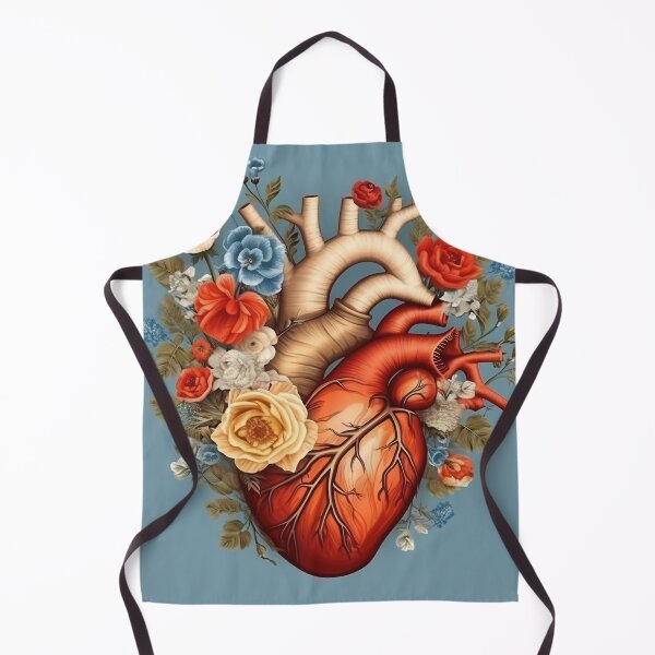 Item preview, Graphic illustration with anatomic heart and flowers. Poster design healthy in hospital designed and sold by anytka.