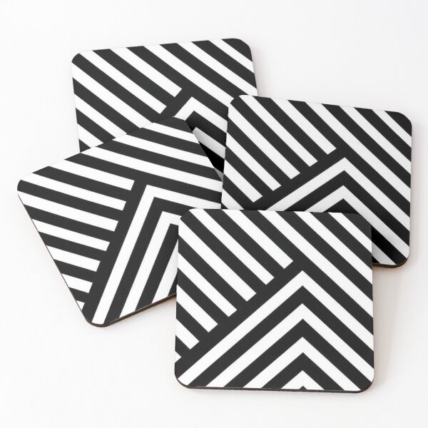 Item preview, Stripped Zig Zag Pattern in black and white designed and sold by blancheart1.
