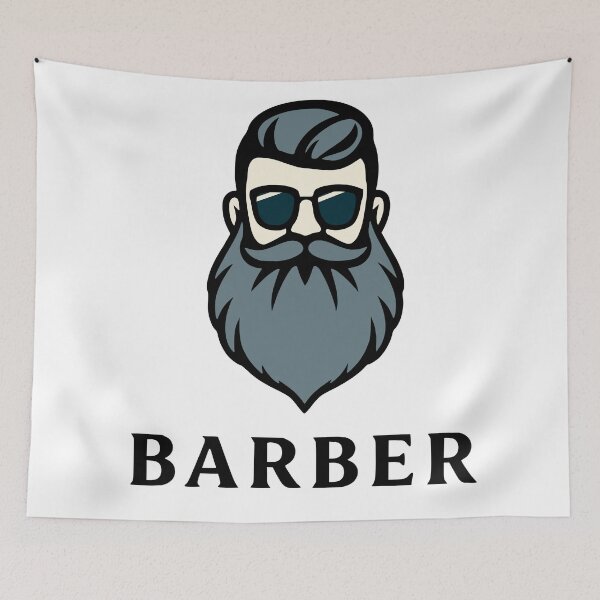 Item preview, Barber Hipster with Beard and Sunglasses designed and sold by quibrak.