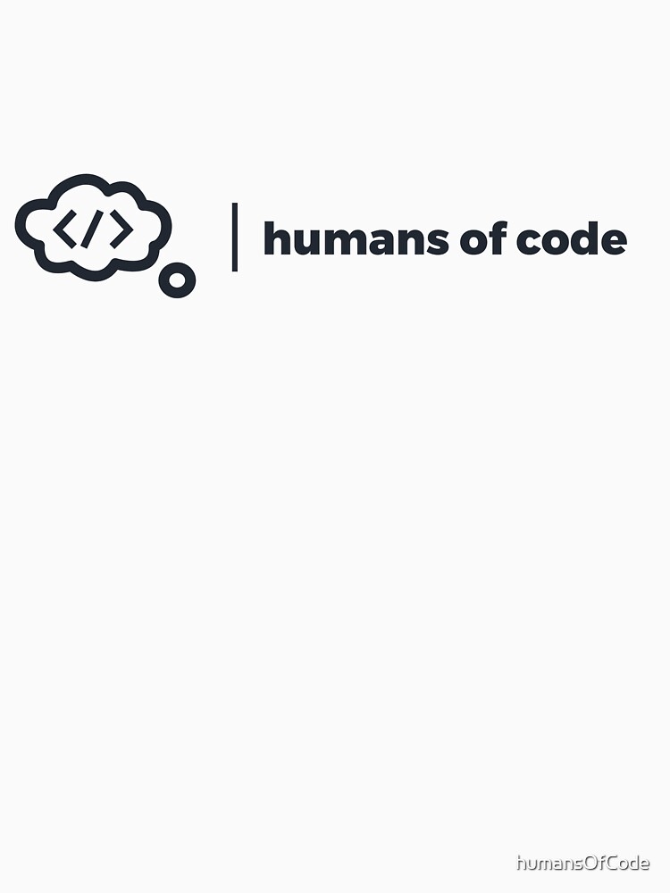 Thumbnail 7 of 7, Classic T-Shirt, humans of code - logo and name (horizontal) (black) designed and sold by humansOfCode.