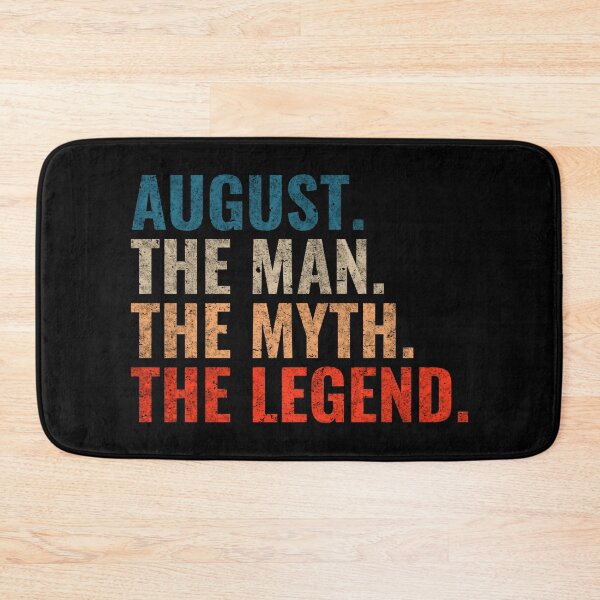 Item preview, August The Man The Myth The Legend August Name Retro 70s distress designed and sold by Teelogic.