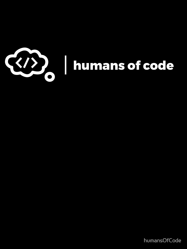 Thumbnail 7 of 7, Oversized T-Shirt, humans of code - logo & name (horizontal) (white) designed and sold by humansOfCode.
